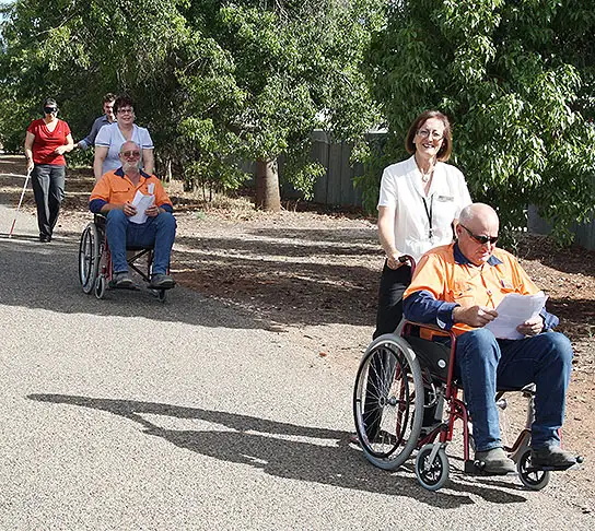 Disability walk with wheelchairs. Liveability SA.